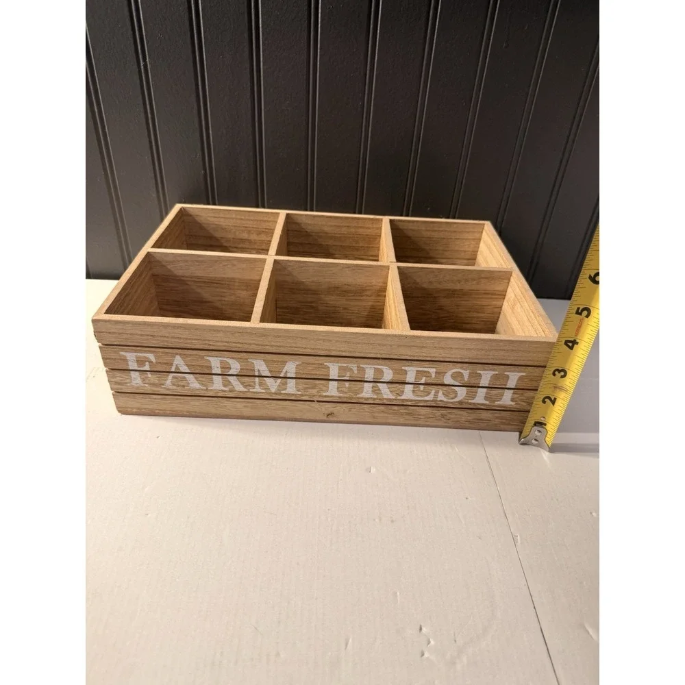 wood display box Farm Fresh Divided